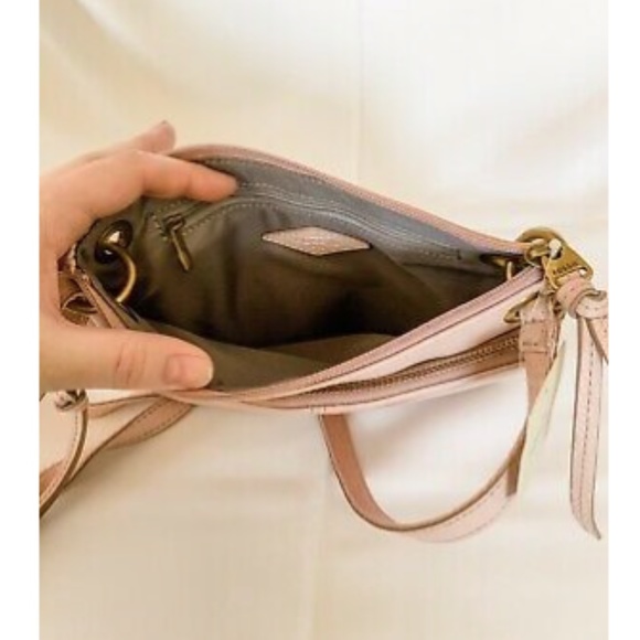 Fossil Bags Nwt Fossil Karli Blush Leather Crossbody Bag Poshmark